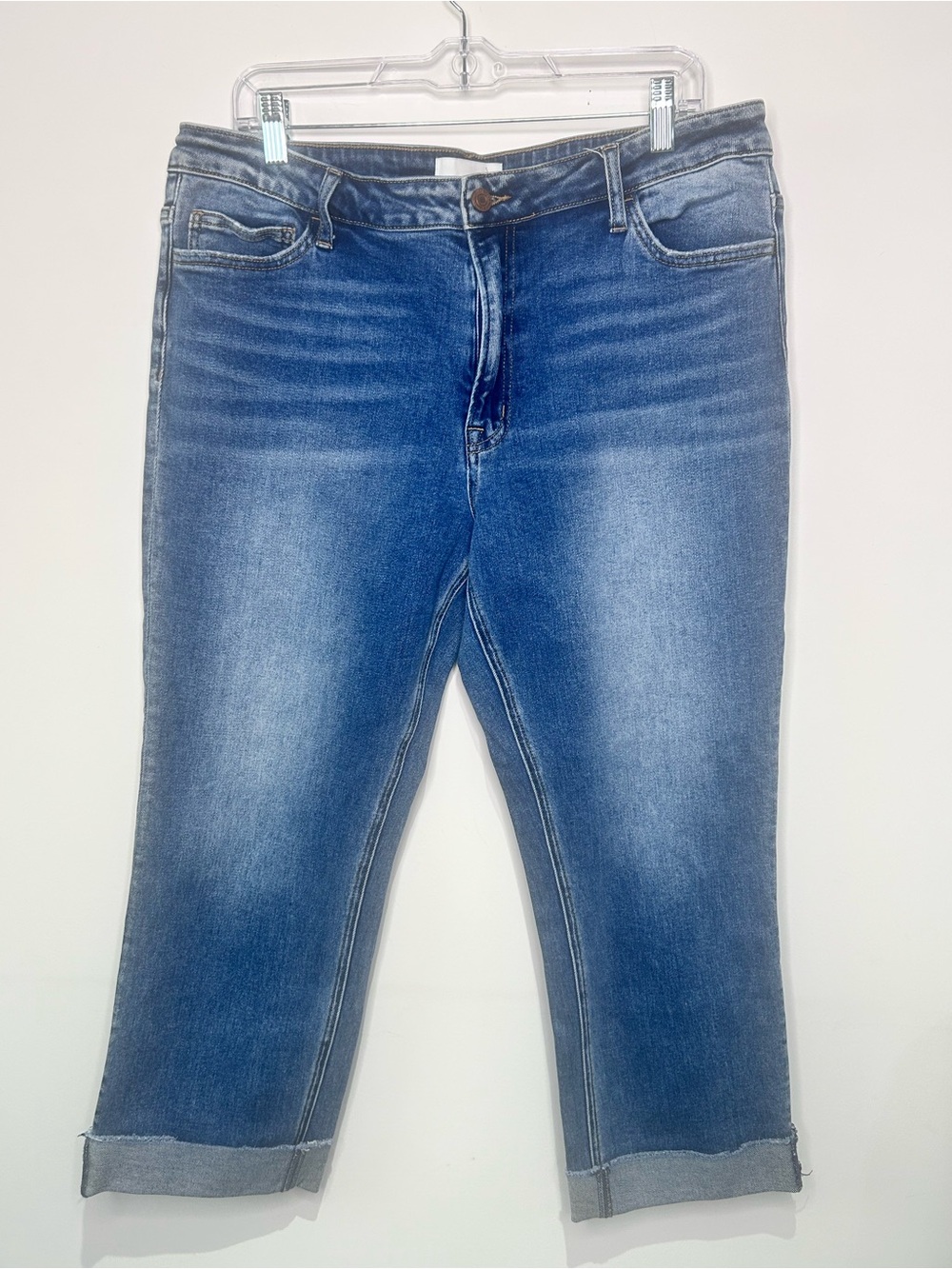 VERVET BY FLYING MONKEY Mid-Rise Blue Ankle Crop Jeans